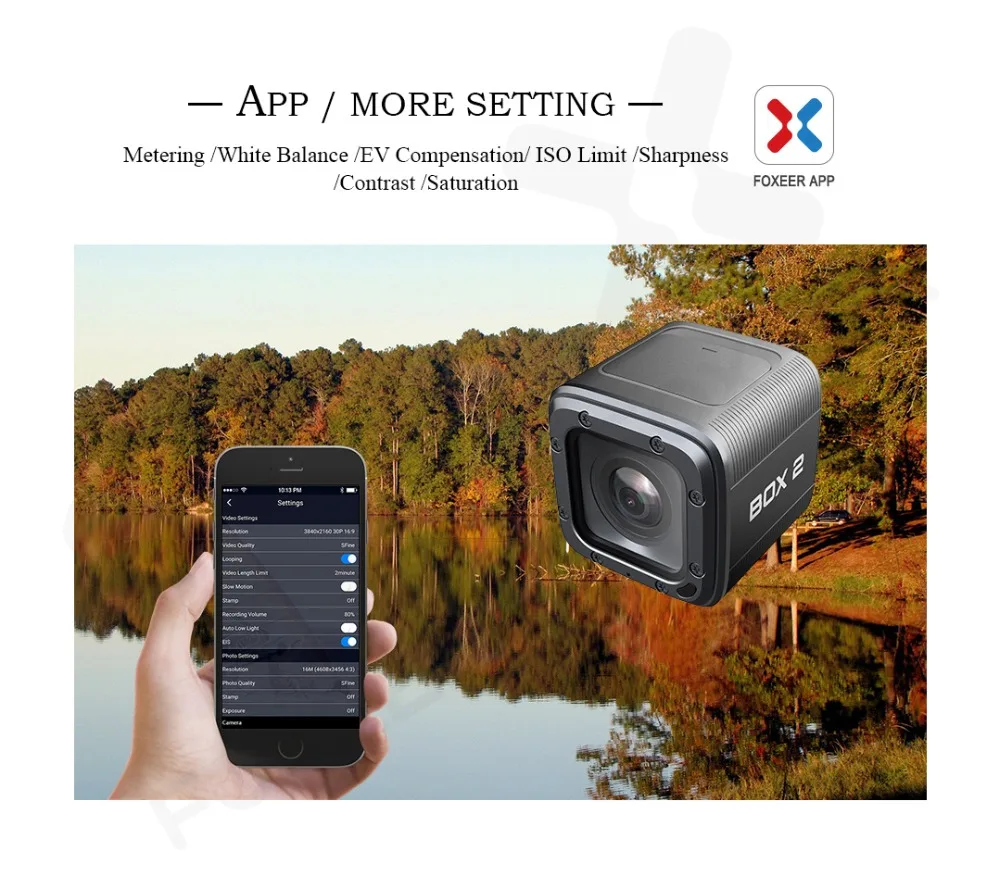 Экшн камера Foxeer BOX 2 HD 4K в наличии Bluetooth Wi Fi поддержка SuperVison 1080P угол обзора 155