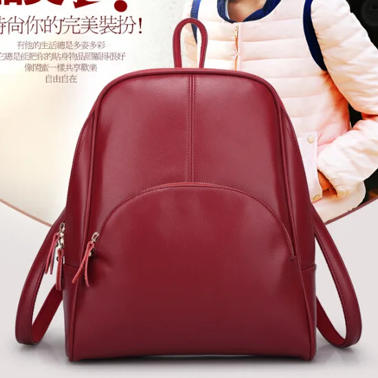 

2017 New Fashion Korean Style Backpack PU Leather Women's School Bag Band Backpack for Girls College Travel Zipper Bag YL028