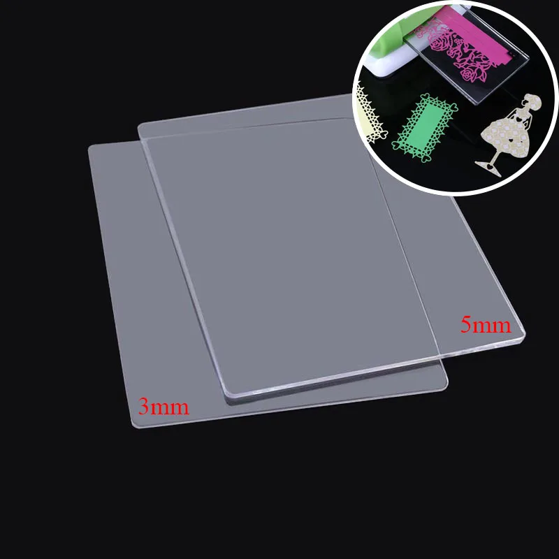 

3mm 5mm Transparent Clear Plastic Acrylic Board Cutting Mats for Die Cutting Machine Metal Cutting Dies DIY Embossing Dies Tool