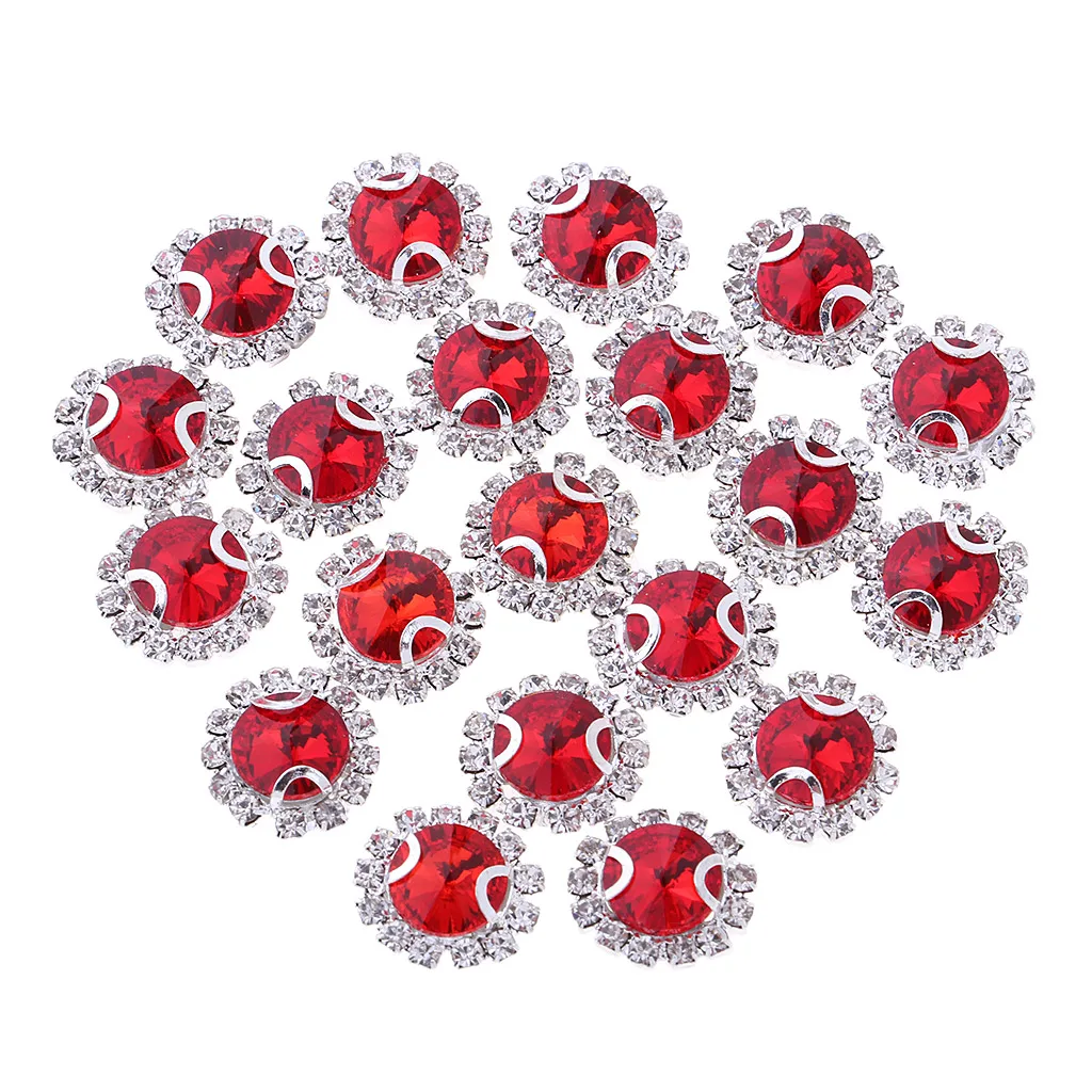 20Pcs Glass Rhinestone Sewing On Clothes Wedding Dress DIY Fashion Rhinestone Decoration Sticker Sewing Accessories