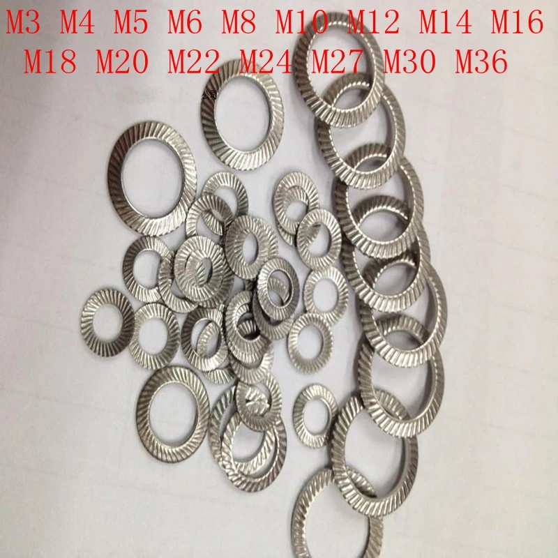 Stainless steel / double sided toothed disc lock washer / lock washer / non slip gasket M3 36in