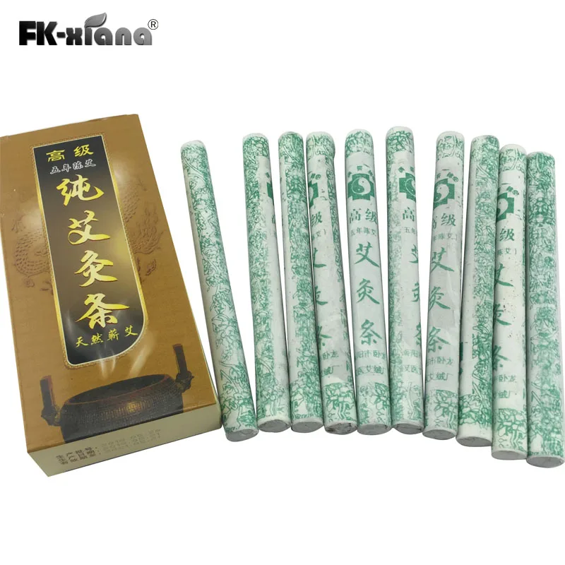 Five Years Old Moxa Roll Moxa tube acupuncture massage for slimming & beauty stick pure Moxa Moxibustion 18x200mm 10pcs / box