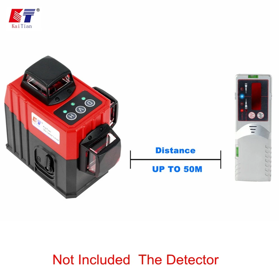 KaiTian 12 перекрестная линия лазерный 3D уровень батарея наливные горизонтальные вертикальные лазеры 360 с магнитным кронштейном строительные инструменты