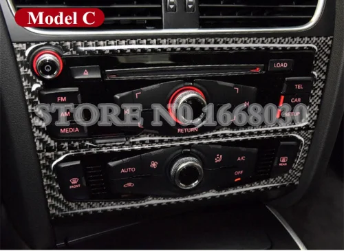 Углеродного волокна консоль CD& AC декоративный кожух для Audi A5 S5 2008