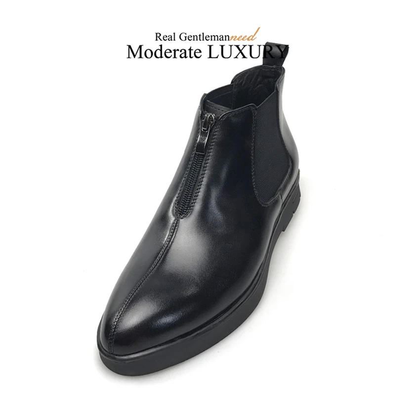 GRIMENTIN-fashion-designer-men-ankle-boots-black-zip-formal-boots-genuine-leather-business-shoes 