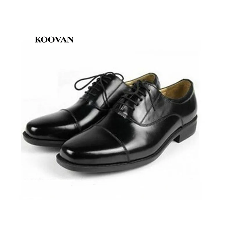 

Koovan Men's Uniform Clothing Shoes For Men 2018 Spring And Summer Casual Real Leather Business Dress Shoes Father