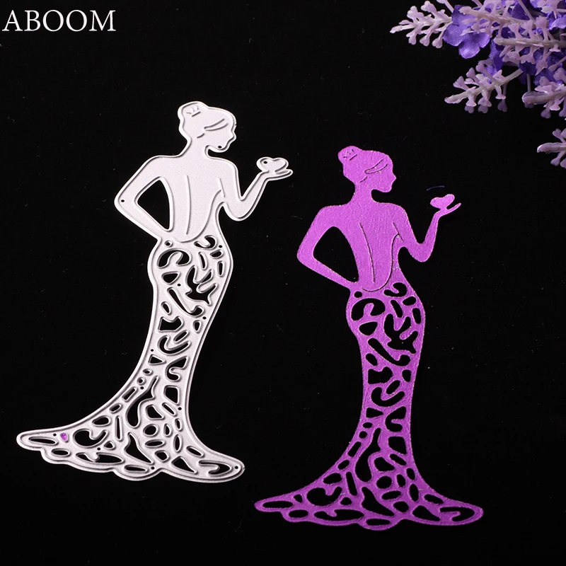 ABOOM 1PC Sexy Lady Woman Metal Cutting Dies Scrapbook Card Paper Album Craft Decorative Embossing Folder Invitation Making | Дом и сад