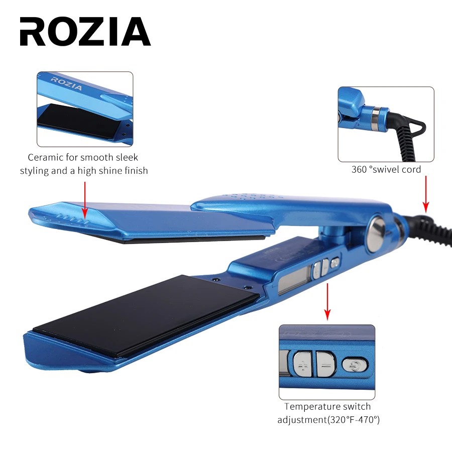 Выпрямитель для волос ROZIA 450F профессиональный утюжок с быстрым нагревом