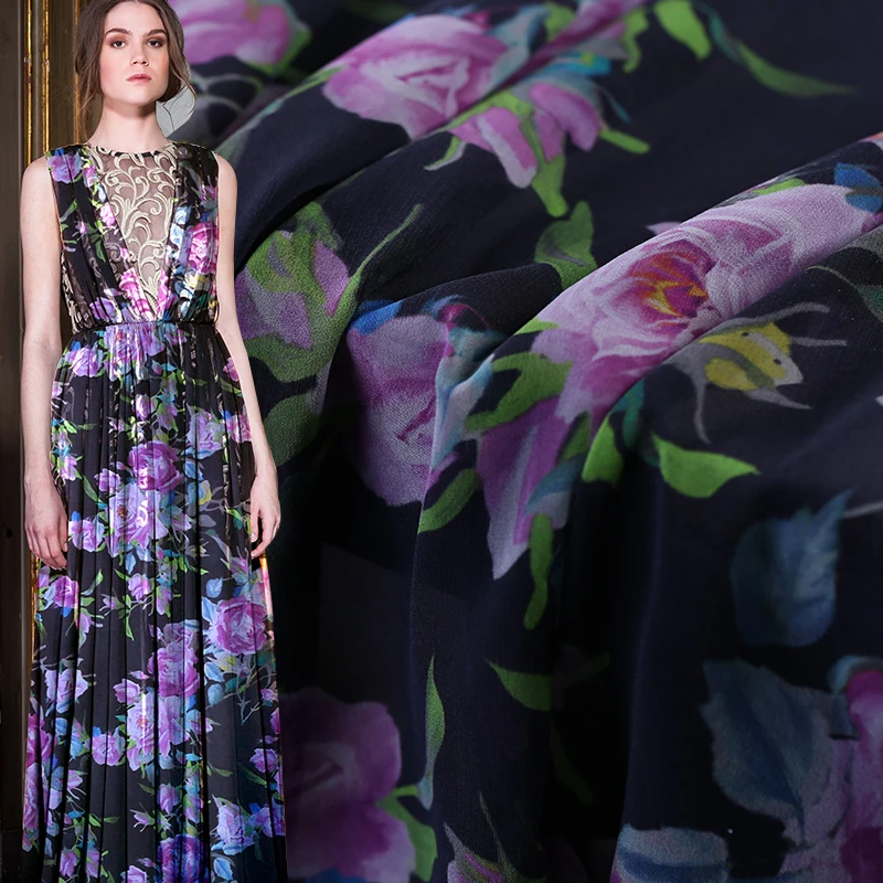 135cm digital inkjet silk fabric 10mm