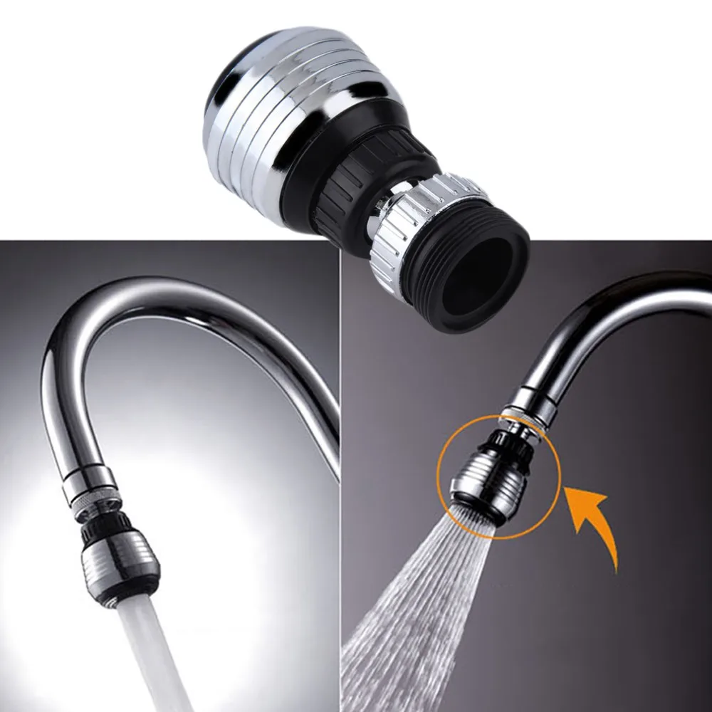 

360 Degree Water Bubbler Swivel Head Saving Tap Faucet Aerator Connector Diffuser Nozzle Filter Mesh Adapter Free Ship Free Ship