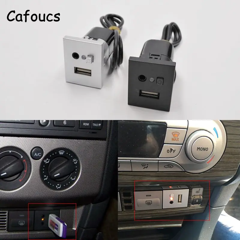 Автомобильные аксессуары Cafoucs Aux Usb интерфейсы кнопка с мини USB кабелем для Ford Focus Cd