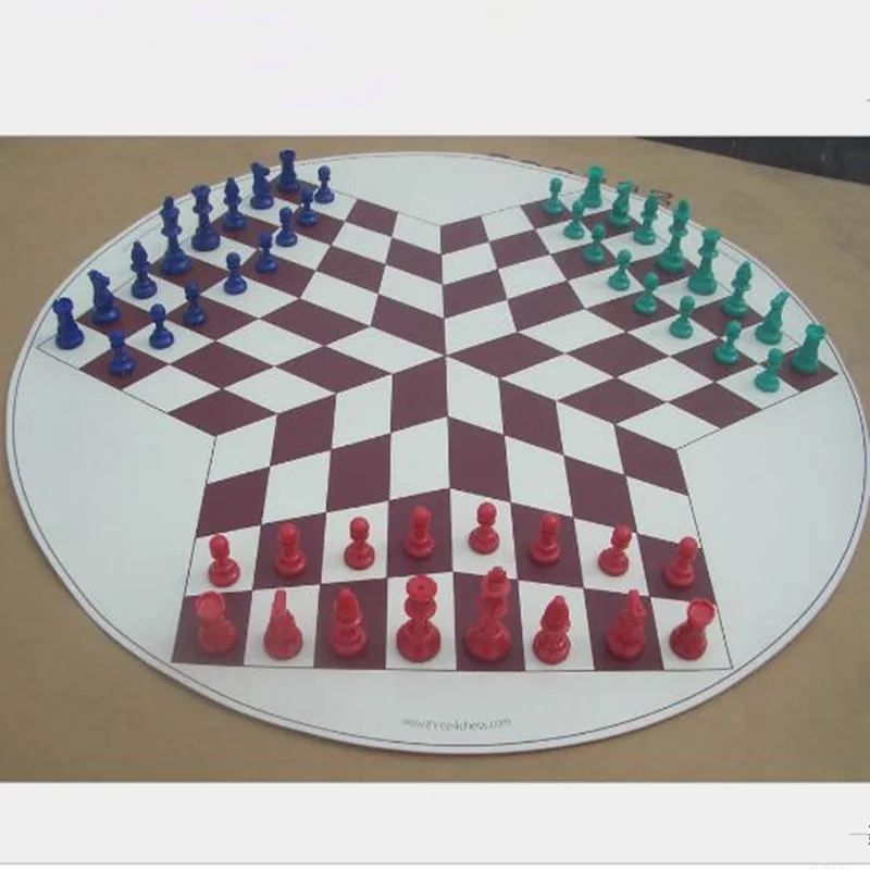 

2019 Europe and The United States Selling Three-person Chess 3 People Playing Chess Together