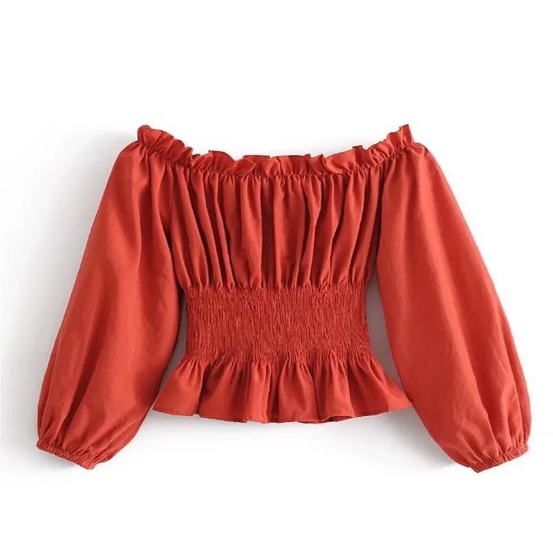 Sexy Women 2019 New Spring Summer Slash Neck Short T-Shirt Female Corset Strap Lantern Long Sleeve Slim Sexy T-Shirts CQ1144 Sexy Women 2019 New Spring Summer Slash Neck Short T-Shirt Female Corset Strap Lantern Long Sleeve Slim Sexy T-Shirts CQ1144