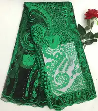 Item No.SXN18 , Nice colorful African style tulle lace fabric with stones for wedding textile free shipping
