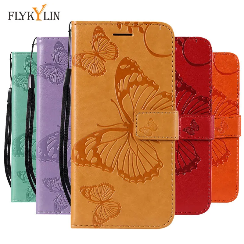 S10 Case for Coque Samsung Galaxy Plus Cover Fundas S8 S9 S10E Luxury 3D Butterfly Wallet Flip Leather | Мобильные телефоны и