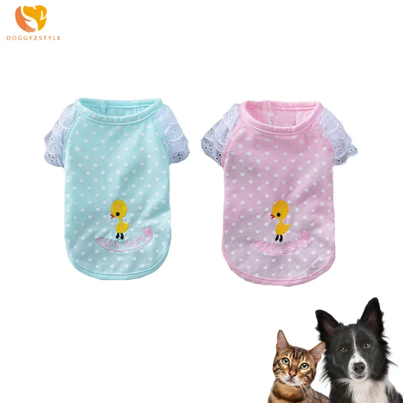 

DOGGYZSTYLE Pets Dog Clothes Summer Pink T Shirt Small Dog Cat Pet Vest Shirt Clothes Dogs Pets Tee For Puupy Chihuahua