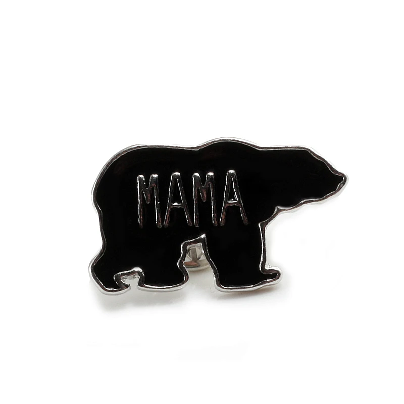 Креативные Мультяшные милые новые медведи семья папа мама ребенок металлические эмалированные броши на булавке для мужчин, женщин и детей джинсовые нагрудные значки на булавке брошь - Окраска металла: MAMA