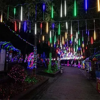 

Meteor Shower Lights Rain Drop Lights Christmas Lights 30cm 8 Tube 144 LEDs, Cascading Icicle Lights