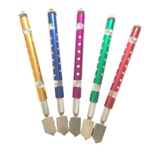 Стеклянная фреза алюминиевая рукоятка стального горного хрусталя самосмазывающая подача масла заостренный стеклянный резак для резки ремесла инструмент для 5-12 см стекла