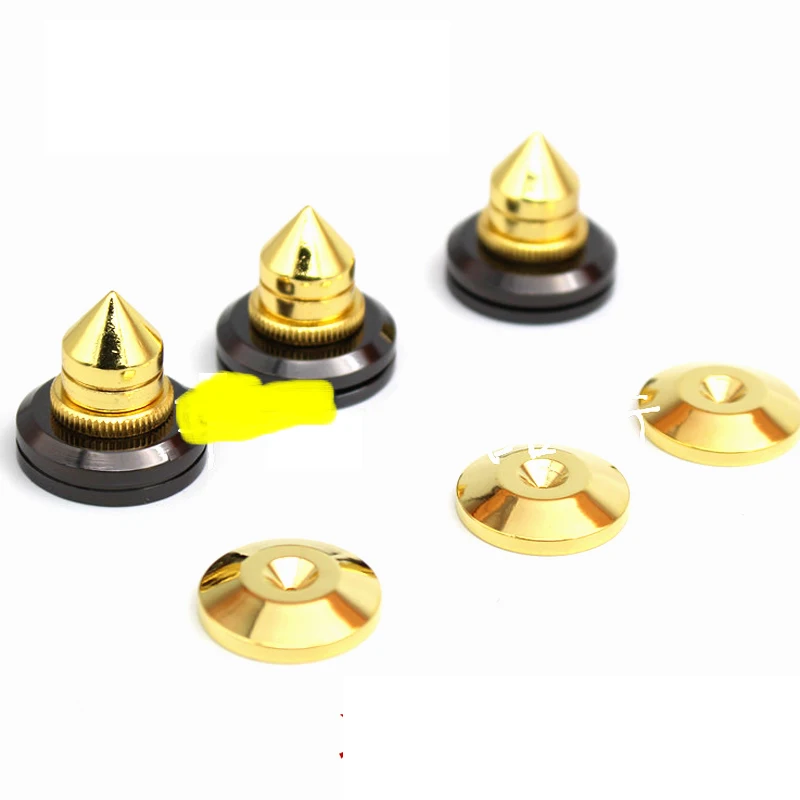 

Hifi Audio 4set Speaker Isolation Spikes Stand Feet HiFi Speaker AMP CD Cone Base Pads 28x25mm