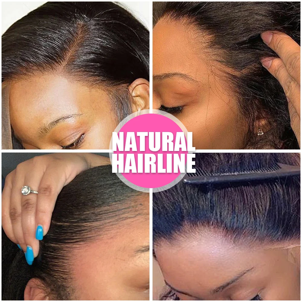  360 Lace Frontal Wig Straight Lace Front Human Hair Wigs Pre Plucked With Baby Hair 150% Remy Brazi