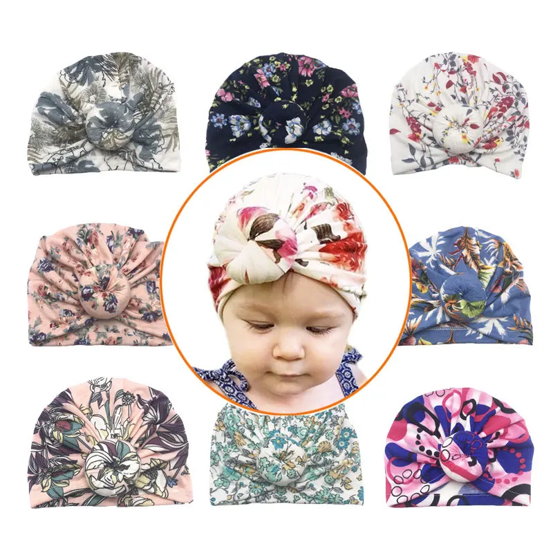 

0-24Months Solid Knitted Cotton Hats For Newborn Baby Children Autumn Winter Warm Earmuffs Colorful Caps