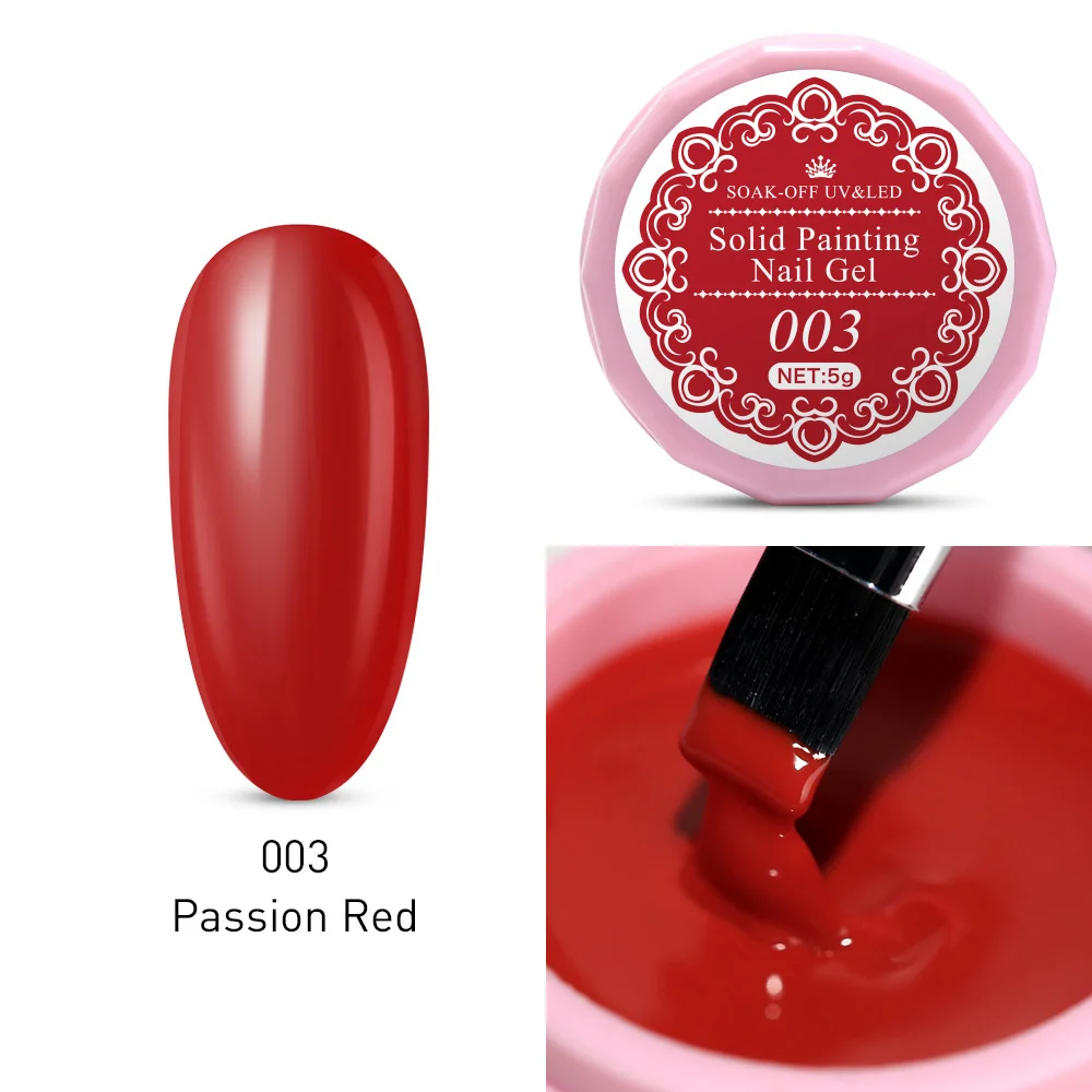 

Lacheer Solid Painting UV Nail Gel Polish Soak Off Shiny Glitter Led Nail Varnish Enamel Semi Permanent Drawing Led Gel