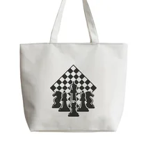Международная шахматная игра шахматная доска Холщовая Сумка-тоут сумка для покупок с персонажем из мультфильма школьная сумка многоразовая шоппер продуктовая сумка GA143