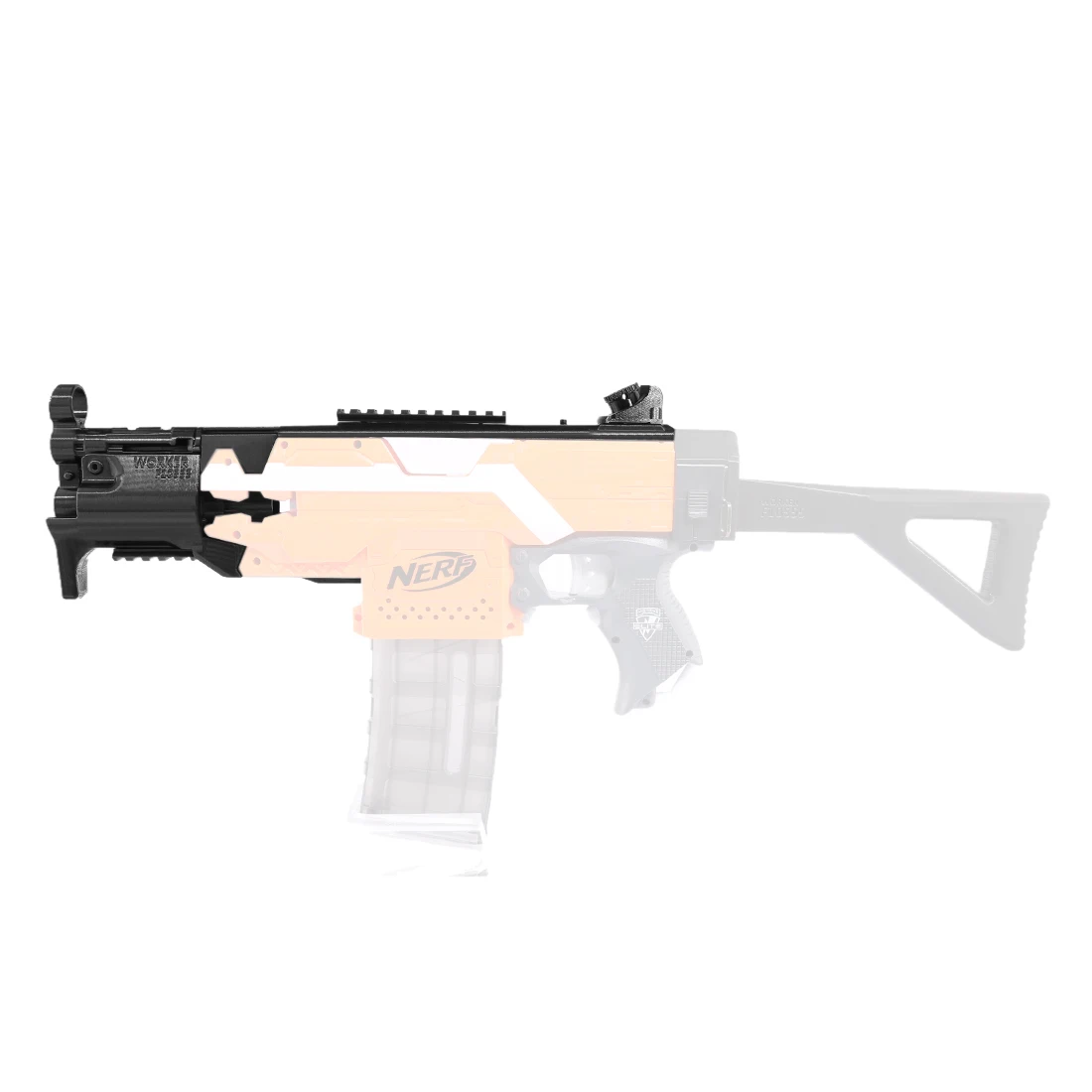 

WORKER f10555 3D Printing Modularized MP5-K Front Tube Kit for Nerf Stryfe - Black