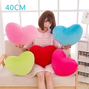 

40cm Heart Shape Decorative Throw Pillow PP Cotton Soft Creative Doll Lover Gift