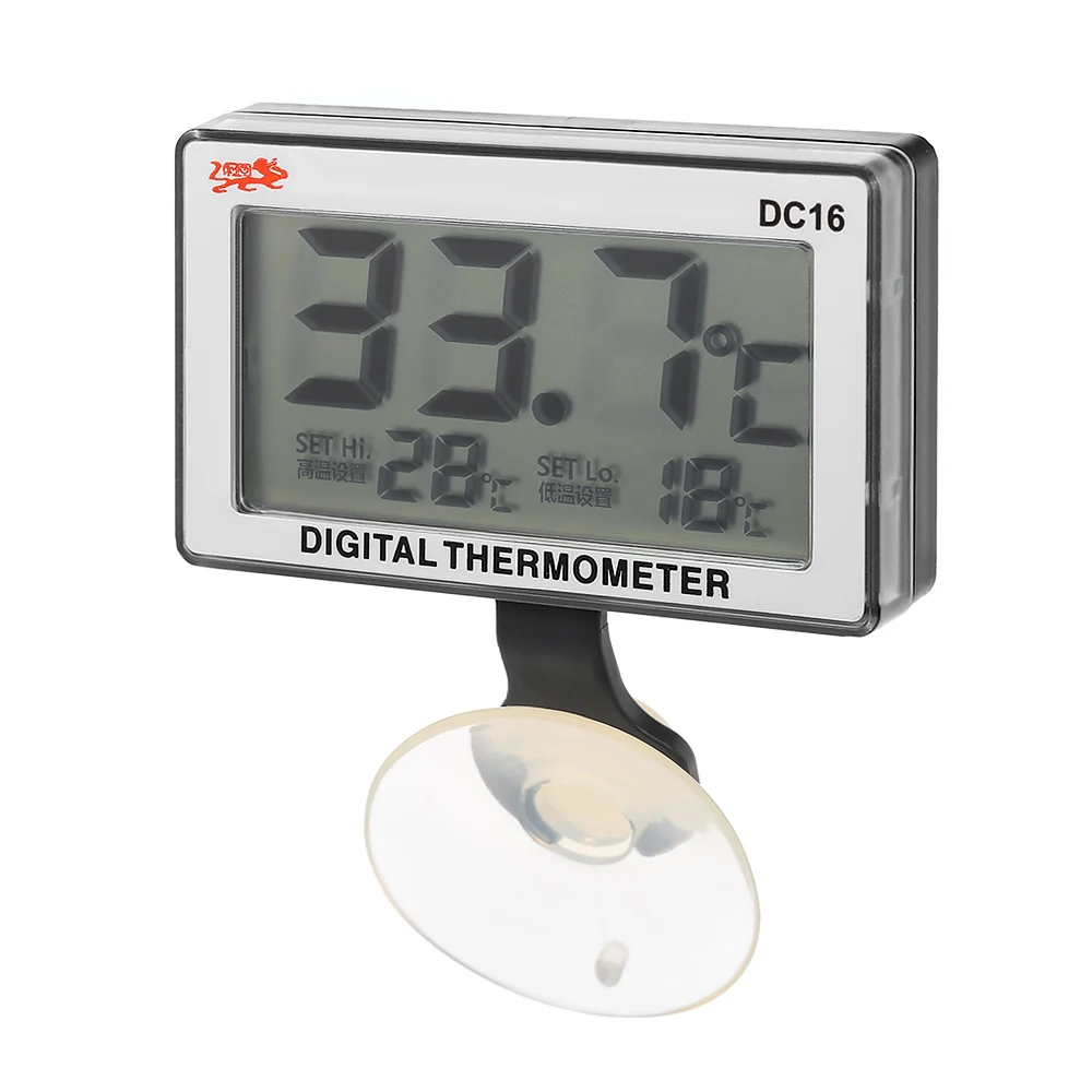 Мини ЖК-цифровой аквариумный термометр для аквариума цифровой погружной измеритель температуры воды 0C~ 50C сигнализация высокой/низкой температуры