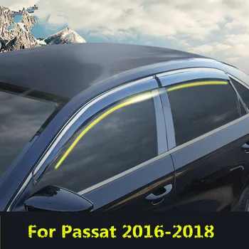 

Car Styling Awnings Shelters Window Visors Rain Shield Cover For Volkswagen Passat 2016 2017 2018 DA054