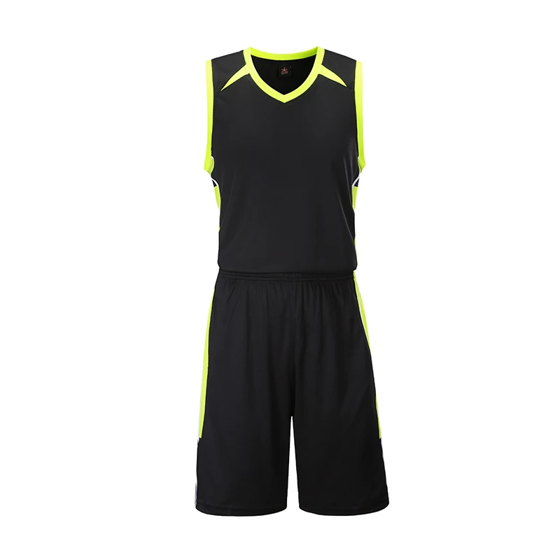 New Basketball Jersey Men's Training Shirt and Shorts Sportsman Blank
