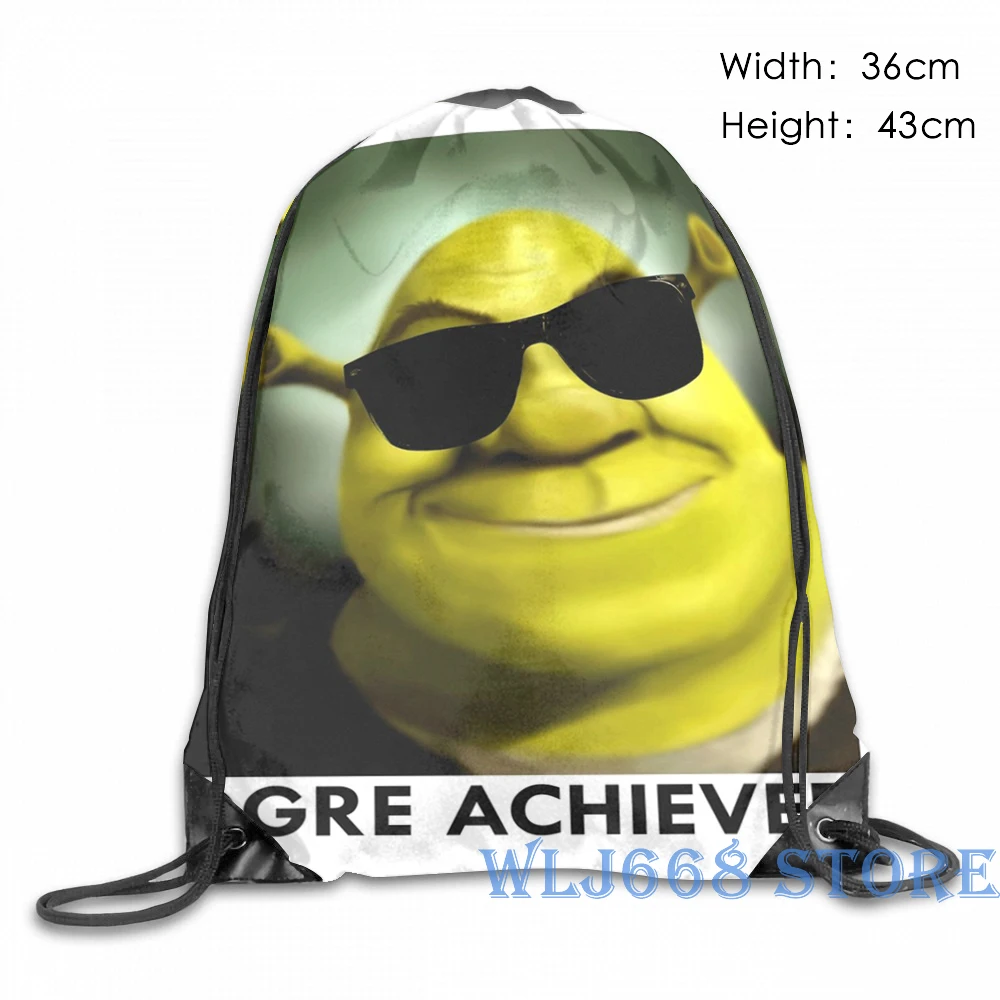 Забавные сумки на плечо с графическим принтом, женские сумки на одно плечо Shrek Ogre Achiever, дорожный рюкзак для мужчин, спортивная сумка - Цвет: One Size