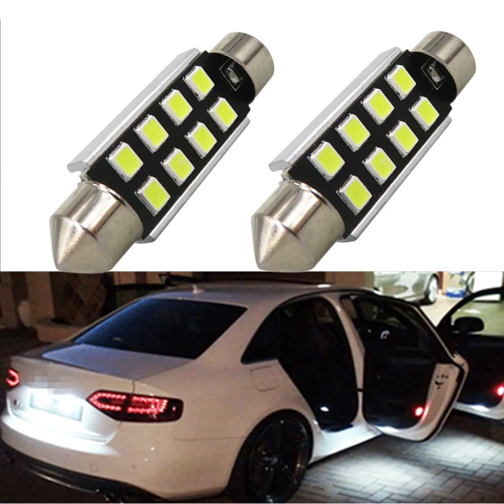

WLJH 2x Car LED 239 2835 SMD LED 38mm 39mm C5W 272 CANBUS ERROR FREE FESTOON NUMBER PLATE BULBS LED FOR MERCEDES-BENZ Pure White