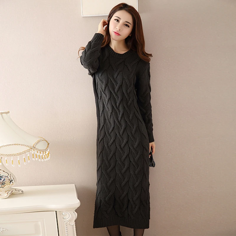 Платье свитер женское вязаное с круглым вырезом|sweater dress|casual dressdress fashion women |