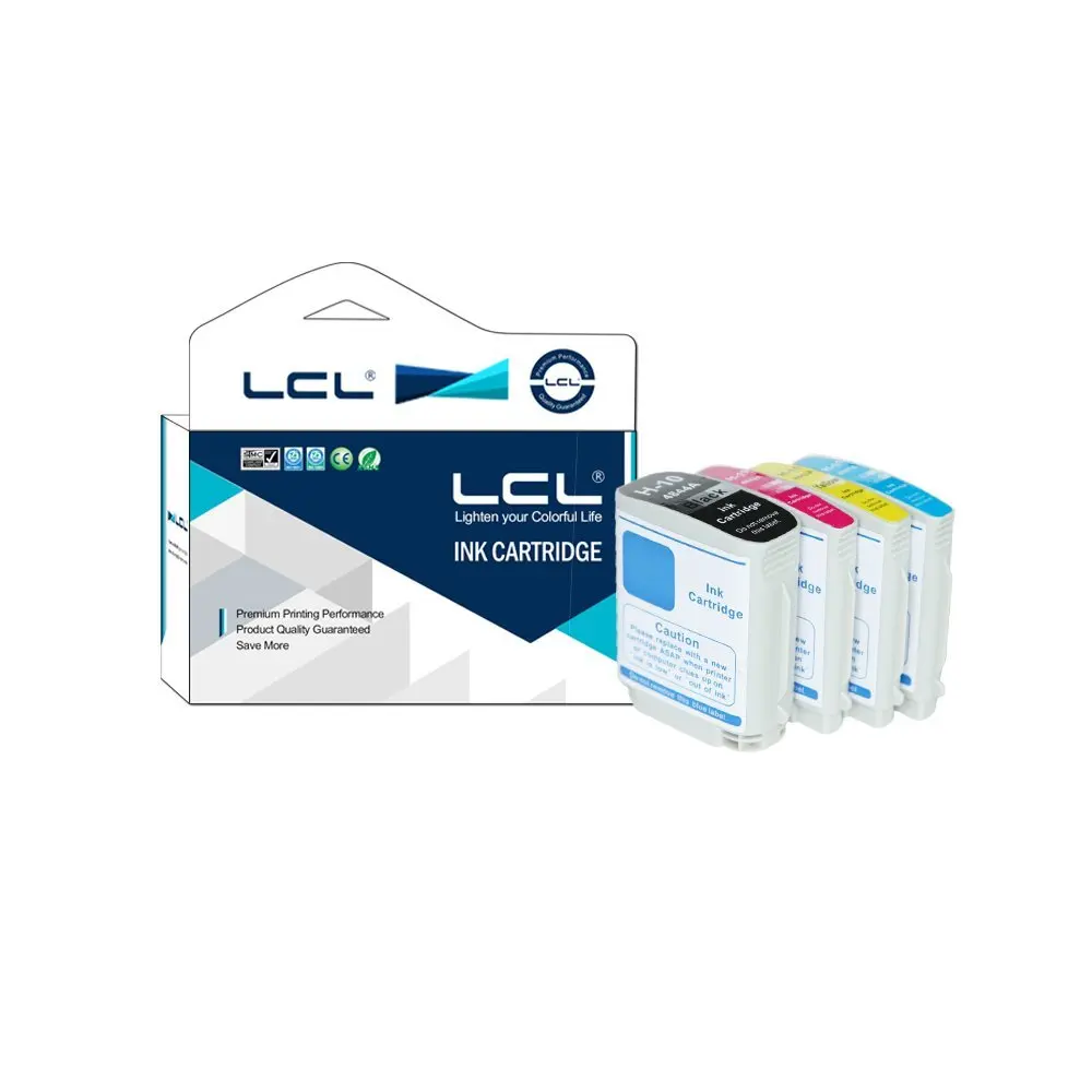 

LCL 10 C4840A C4841A C4842A C4843A (4-pack) ink Cartridge Compatible for HP DesignJet Colorpro CAD Colorpro GA DeskJet 2000 C