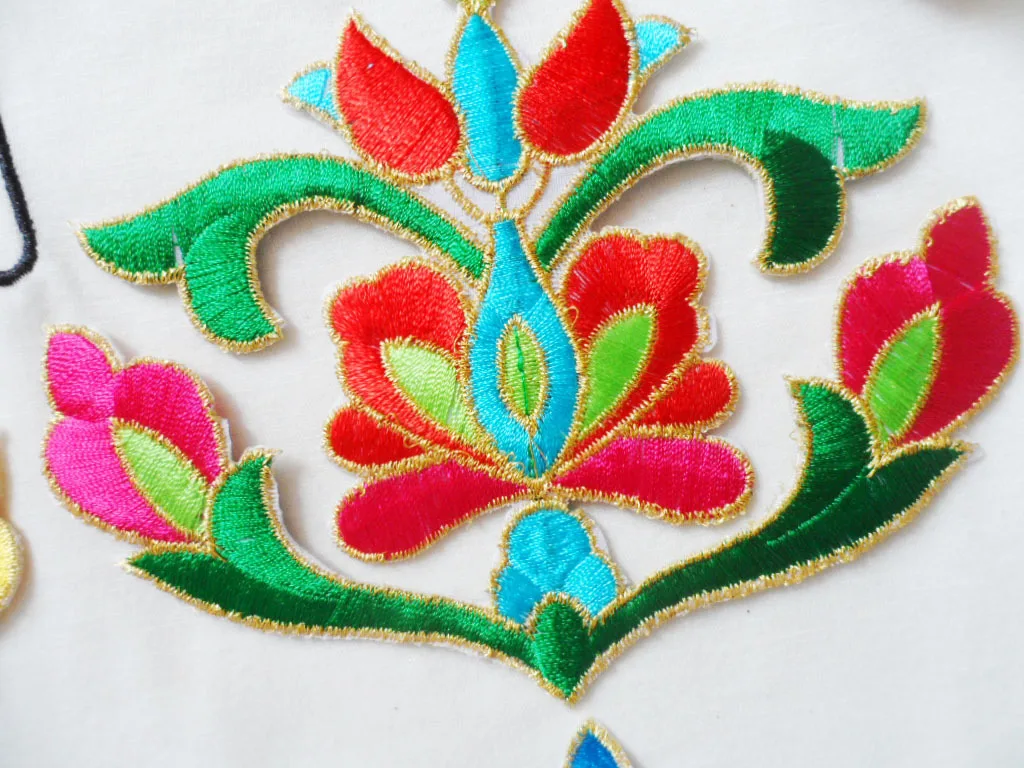 Цветочная аппликация вышитые нашивки для одежды для пошива швейных изделий Bordados патч для женщин платье в этническом стиле 5 шт