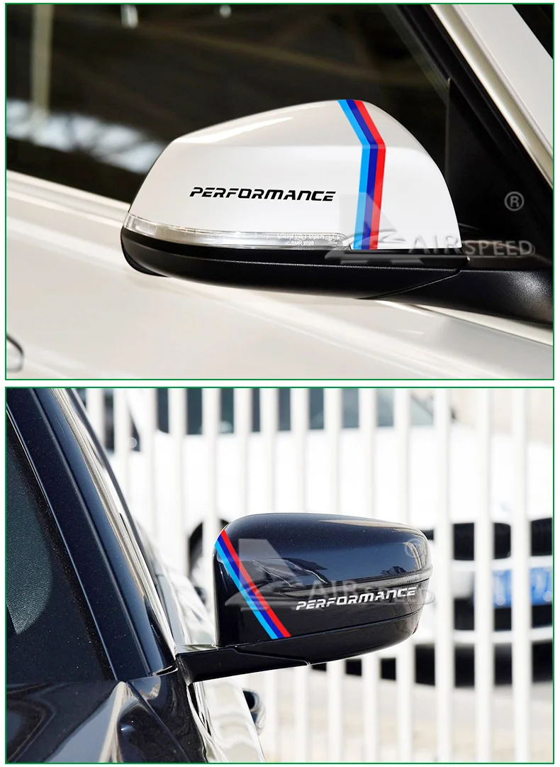 2PC New Style Rearview Mirror StickersDecoration For bmw e90 e46 f30 f10 f07 f34 x