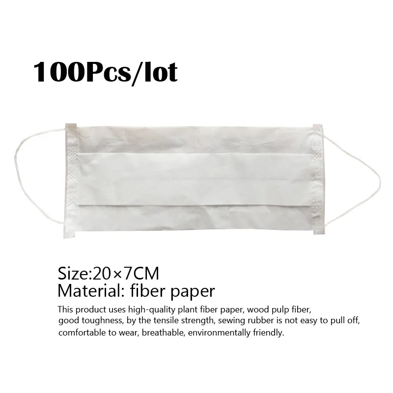 

100Pcs/lot New single/double layer fiber paper dustproof disposable mask