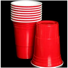 50 шт./компл. 450 мл красный одноразовая пластиковая чашка вечерние чашечка Ресторан поставляет предметы домашнего обихода
