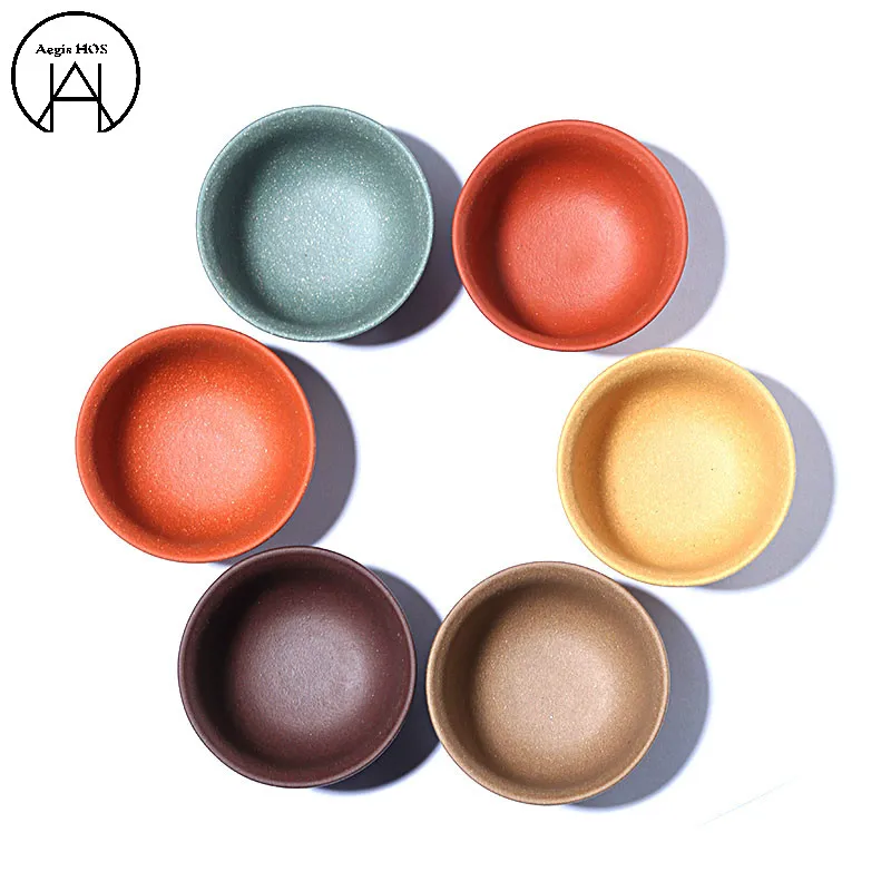 6PCS Yixing Purple Sand Cup Small Cup Tea Accessories Kung Fu Teacups Teas Pot Tie Guan Yin Tea Storage Canister Tea Set Bag 6PCS Yixing Purple Sand Cup Small Cup Tea Accessories Kung Fu Teacups Teas Pot Tie Guan Yin Tea Storage Canister Tea Set Bag
