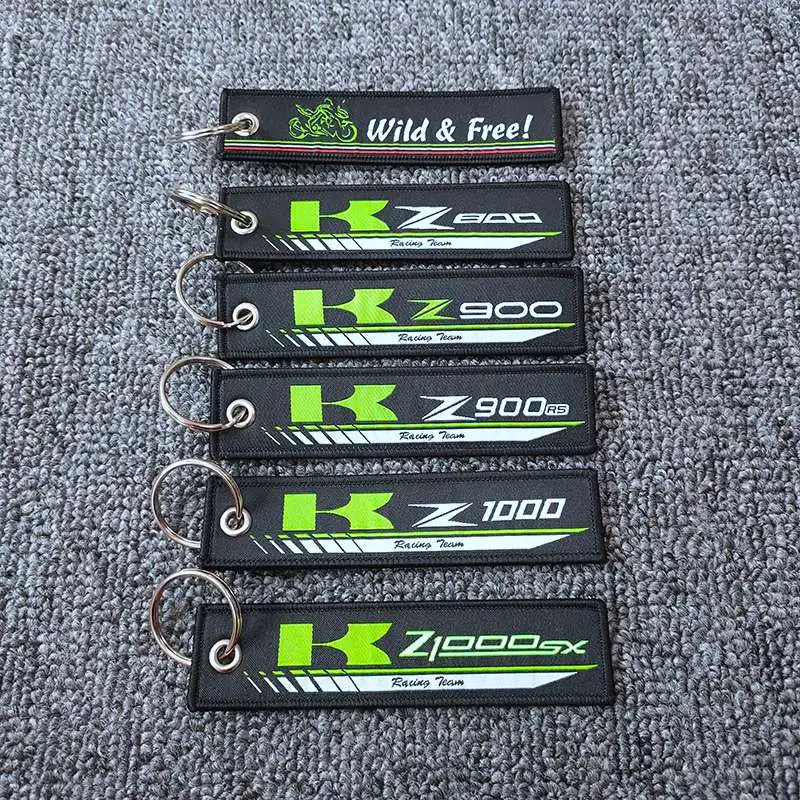 

Motorcycle Key Chain Woven Key Ring Tag Label Chain For Kawasaki Z800 Z900 Z900RS Z1000 Z1000SX