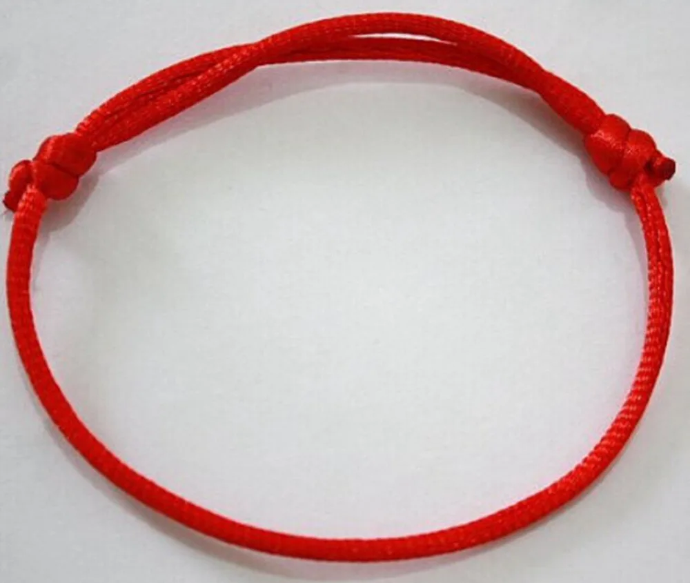 200 unids/lote Hecho A MANO Pulsera de Hilo Rojo KABBALAH MAL