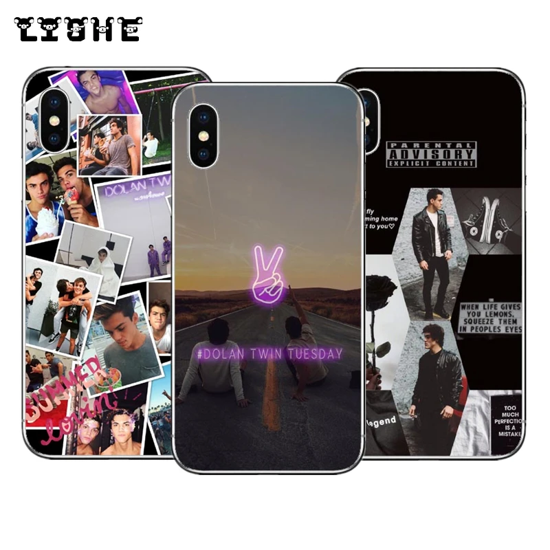 Мягкий ТПУ прозрачный чехол Dolan Twins для iPhone X 10 6 6s 7 8 Plus 5 5S Samsung galaxy S8 S9 S6 S7 EDGE |