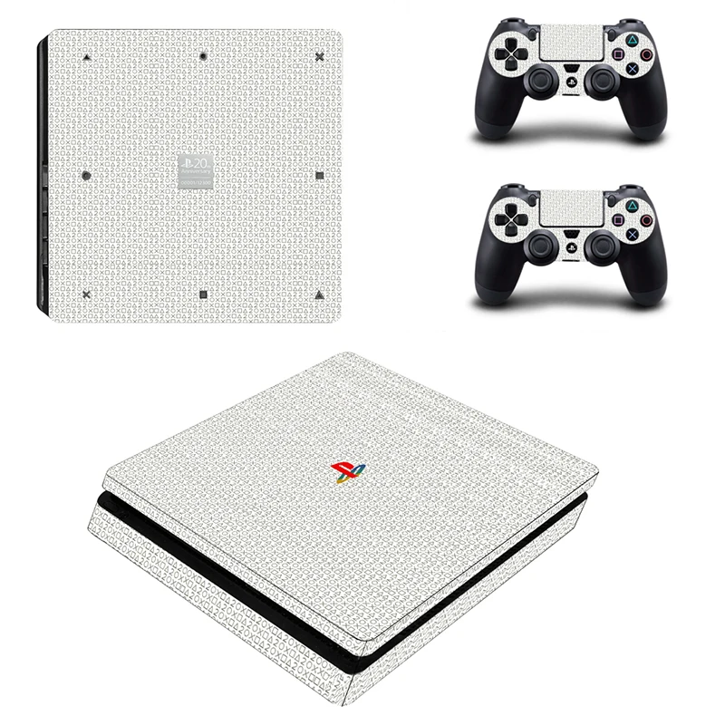 

For Playstaion 4 Slim PS 4 Slim Console +2Pcs Controller Protective Sticker Vinyl Skin Decal Wrap Covers
