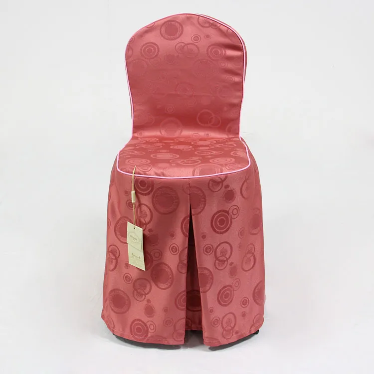 

Polyester Cotton Banquet Party Chair Cover with Chinese Knot High Quality Noble Chair Cover
