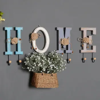 

Wood Letter Home Decoration Wall Hangings Clothes Hanging Hook Coat Hook
