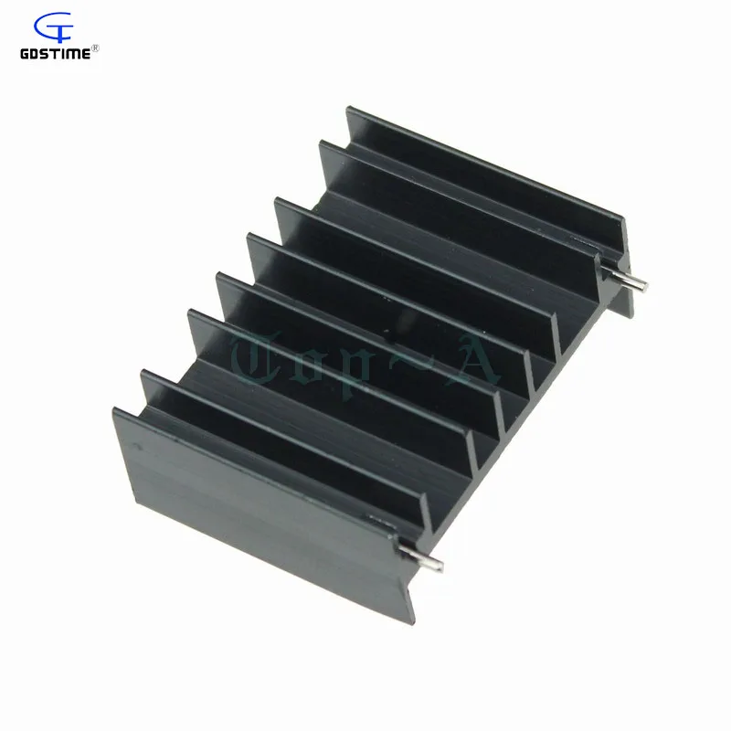 

10pcs Aluminium Heatsink With Pins For Motherboard MOS Tube Cooling Heat sink Cooler 35x47x17mm Black