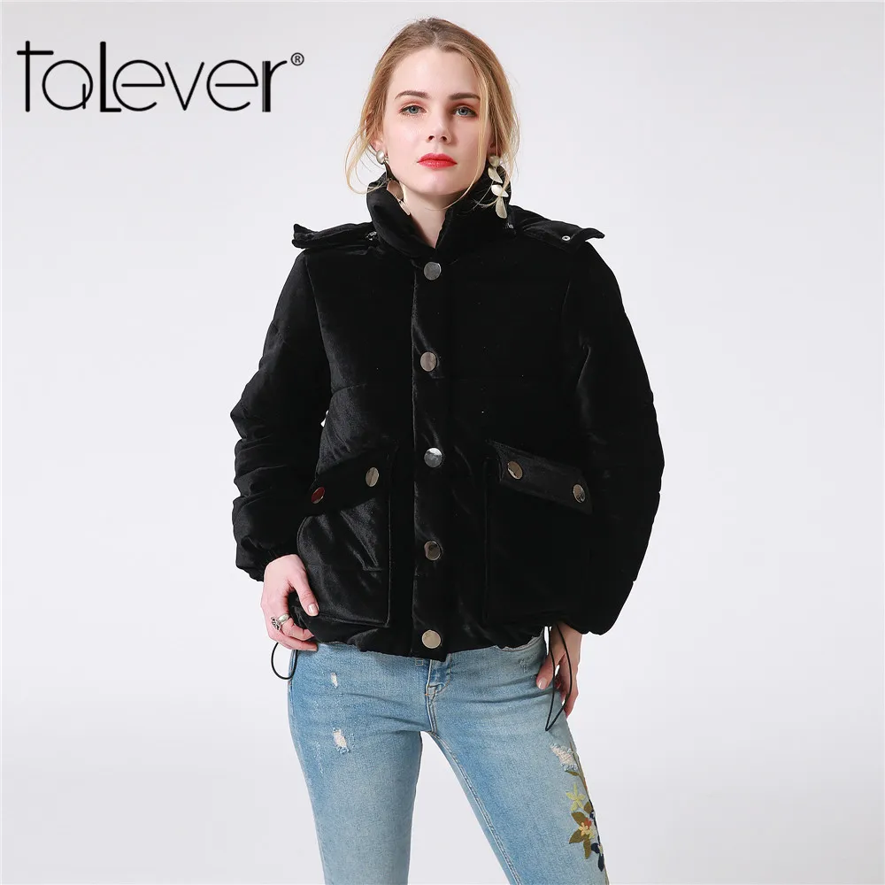 2017 Winter Ladies Short Warm Parka Female Pockets Zipper